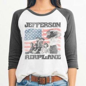 JUNK FOOD Jefferson Airplane Baseball Tee